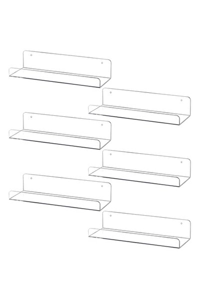 Generic Sooyee 6 Pack Floating Shelves,15 Inch Acrylic Shelves Floating Books...