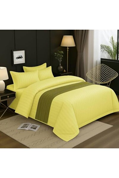 MAXQON 6-Piece Duvet Cover Set – Includes 1 Duvet Cover, 1 Fitted Sheet, 4 Pillowcases (Cream, Super King