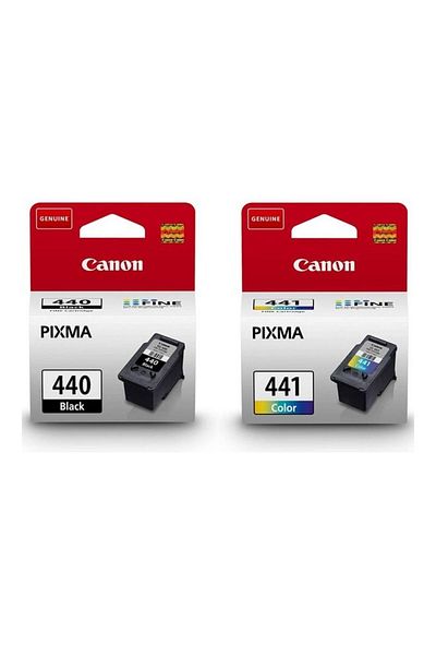 Canon Set Pack of 2 Pixma PG-440 / CL-441 Ink Cartridge Set Black & (Tri Color)