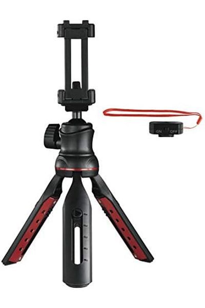 Hama 4635 Solid II 21B Table Tripod with Bluetooth Remote, Black