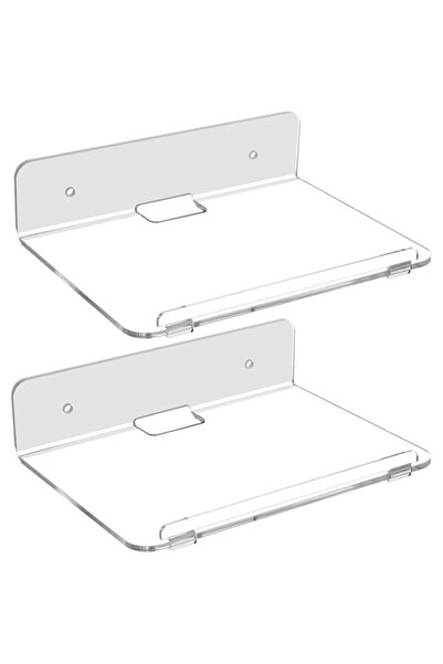 Generic XICEN Set of 2 Acrylic Floating Wall Shelves Hanging Shelves, Adhesiv...