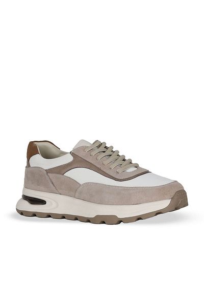 Bueno Shoes Beige Suede-Parachute Men's Sports Shoes 07Ma2810F0056