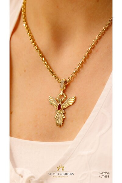 Ahmet Serbes Kuyumculuk Anka Kuşu Altın Kolye