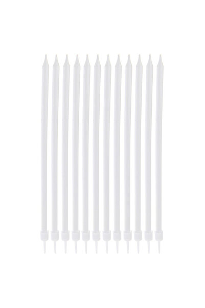 shumee Lumânări lungi albe pentru tort 14,5 cm 12 buc.