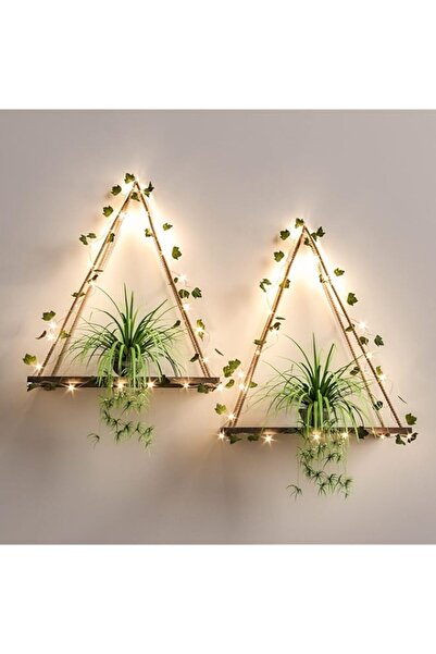 Generic مجموعة أرفف تعليق على الحائط من Azonee على شكل شريط LED من نبات اللبل...