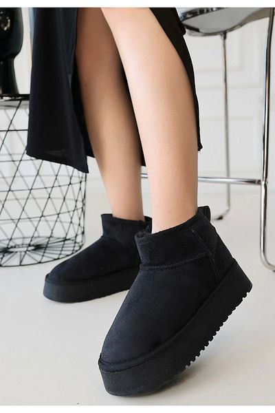 ufukmoda Linne Black Suede Boots