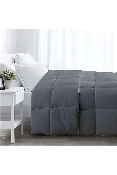 MAXQON Duvet Comforter Microfiber Single/Double Sizes (Grey, King (240x260CM))