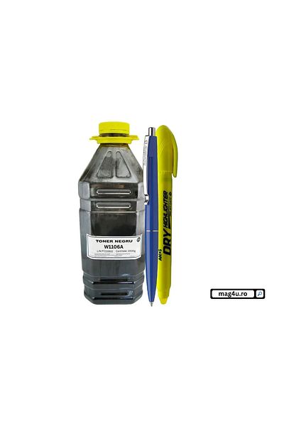 JADI Compatible Toner Powder Refill Canister Set (HP106A) W1106A Black, 1000g, Schneider Pen and Text