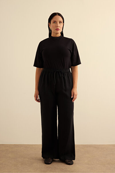 Aker Elastic Waist Linen Trousers