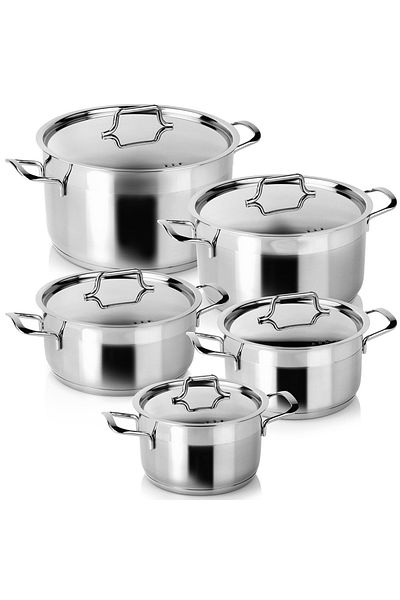 shumee ANETT 10-piece steel cookware set.