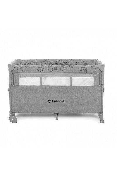 Kidnort 3 in 1 folding cot for children, Kidnort, with two levels, sliding side, ventilation mesh,