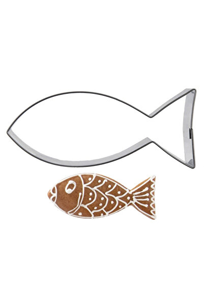 shumee Formă de biscuiți din oțel în formă de pește de 9 cm