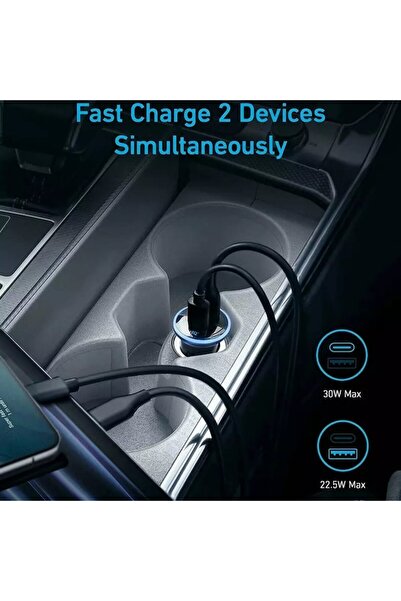 Anker Încărcător auto USB tip C 52.5W A2735G11, negru