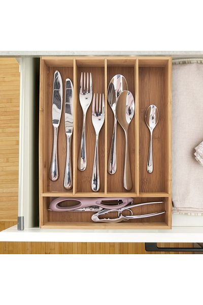 shumee Bamboo cutlery drawer insert 35x26 cm