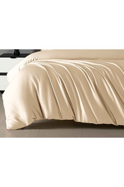CHIRASO CHIRASO Bedding Set, Shiny SATIN, ELASTIC Sheet 180x200cm, Duvet Cover 200x230cm, 2 Pillowcases