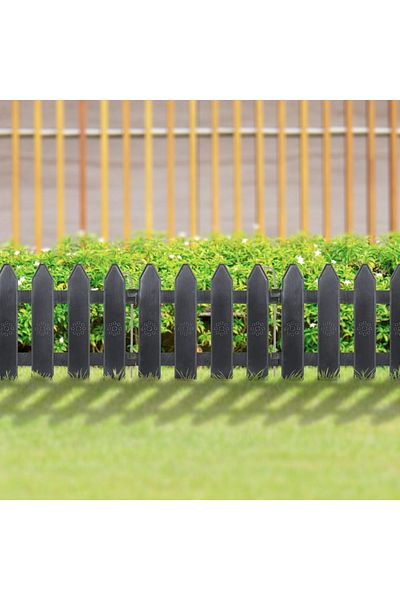 shumee Graphite garden fence 20x15 cm 10 pcs.