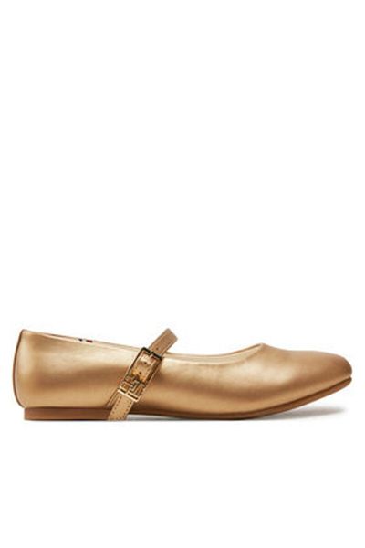 Tommy Hilfiger Girls Ballet Flats T3A3-33555-1372514 Gold