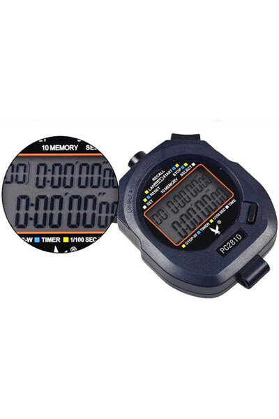 Cuzit professional digital sports stopwatch, ABS, black, 14 x 10 x 3 cm