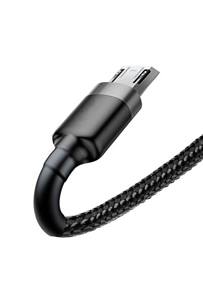 Gear Cablu de alimentare USB la micro-USB, 2 m, 1,5 A, gri închis intens
