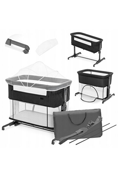 Kidnort Patut multifunctonal tip co-sleeper si tarc de joaca pentru copii, cu...