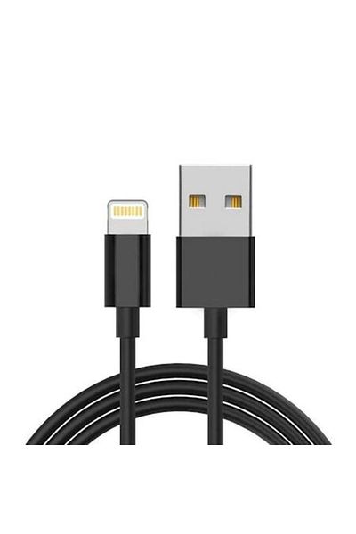 Gear Cablu de alimentare cu date USB la Lightning, compatibil, 2 m, K28, flexibil din silicon, negru intens