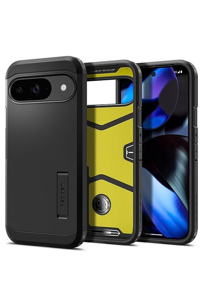 Spigen Husa pentru Google Pixel 9/9 Pro - Tough Armor, Poliuretan, Black