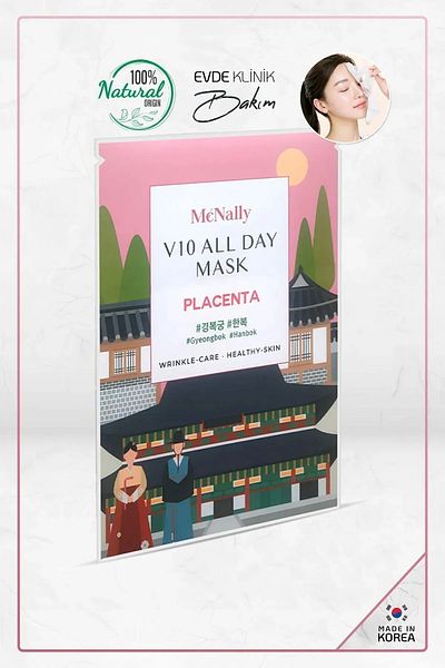 Mcnally Ed Mcnally Disposable Placenta Korean Face Mask Set of 5