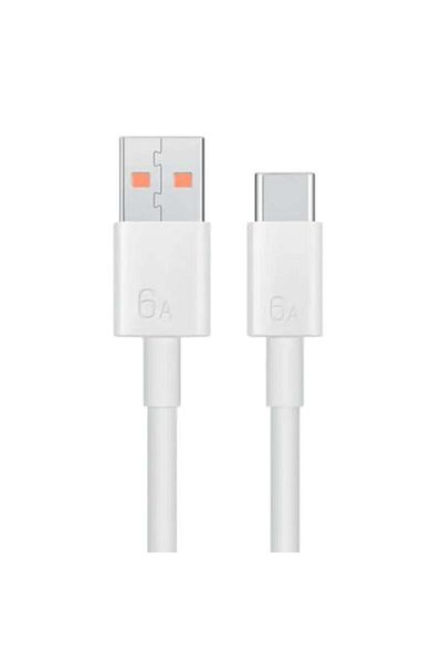 Huawei Cablu de date de la USB la Type-C, GEAR Fit, încărcare super rapidă 6A, 66W, 1m, V74, Arctic Snow