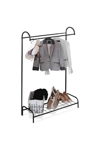 shumee Standing coat rack, metal, black, 147 cm