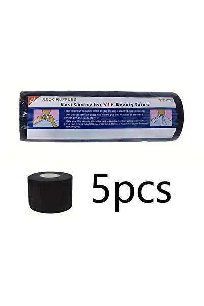 Choice1 black-5pcs Disposable Neck Strips Hair Cutting Accessories Elastic Neck Paper Adjustable Barber Hair
