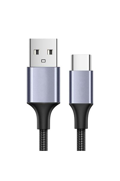 Gear Cablu de alimentare de date USB la Type-C 3A, alimentare, 1.5m, K13, Alumix, Deep Dark