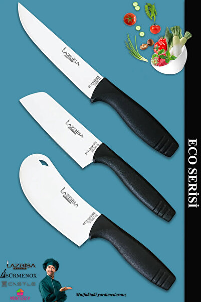 LAZBİSA Eco Serisi Mutfak Bıçak Seti Et Ekmek Sebze Pizza Salata Börek Şef Bı...