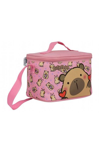 capybara Girl's Thermal Insulated Lunch Box - Pink - 5213