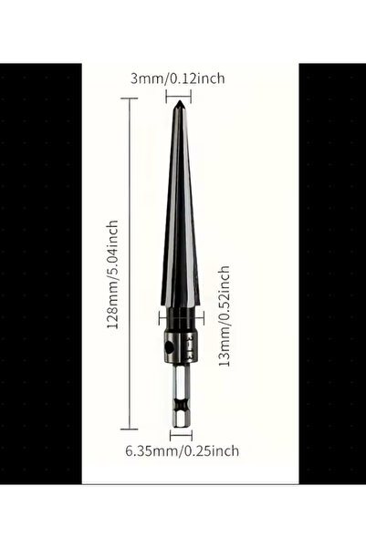Mestesugaretul Burghiu conic pentru alezare, lățire, filetare manuală sau mecanică, 3-13 mm