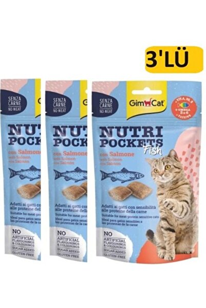 Gimcat Kedi Ödül Tableti Nutripockets Somonlu Balık 60 gr 3'lü