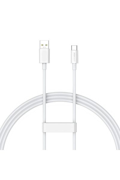 Gear Cablu de alimentare de date USB la tip C 65W, Turbo, 1m, Silicon Flex, Arctic Snow