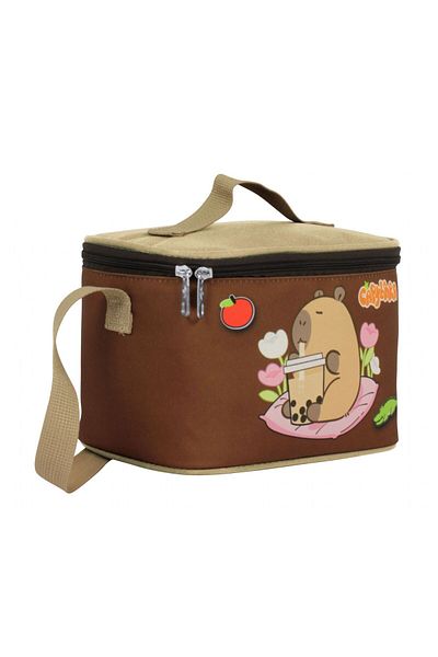 capybara Boy's Thermal Insulated Lunch Box - Beige - Brown - 5231