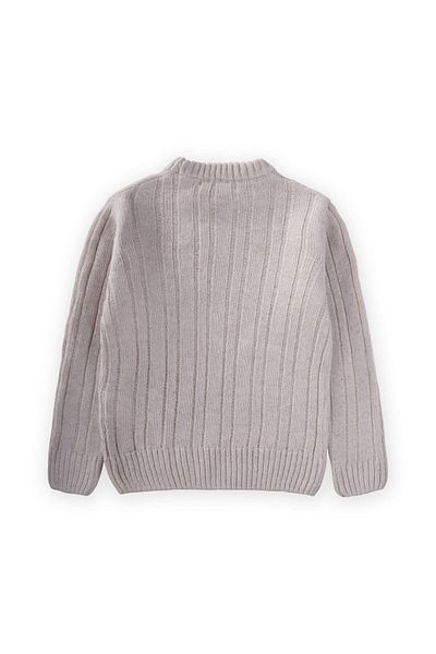 Cigit Hair Braided Sweater 1-8 Years Stone
