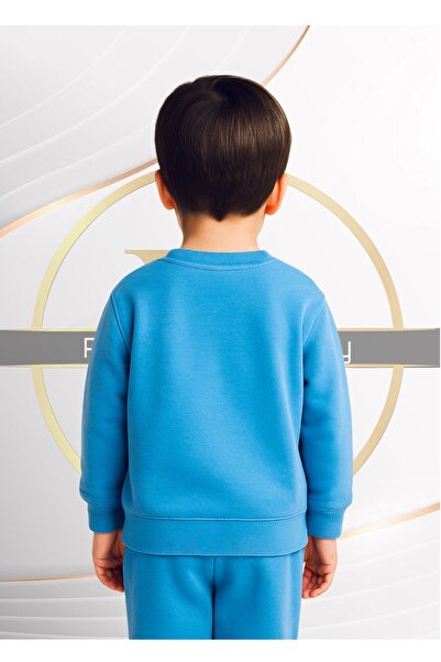 Risil-Nu Company Çocuk Unisex Renkli Panda Baskılı İçi Şardonlu Kalın 3 İplik Sweatshirt – Kışlık 2026 Koleksiyon