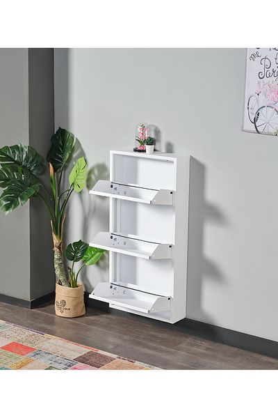 Modella Metalux Pantofar cu 3 uşi alb