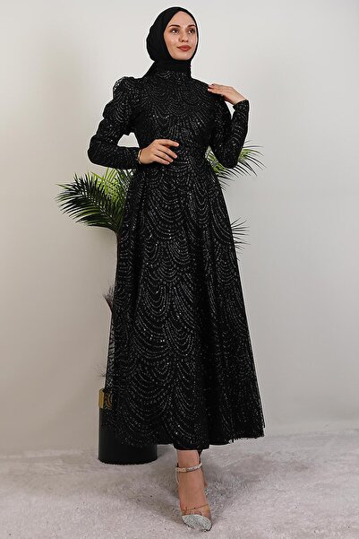 lizatesettür Lumina Simli Abiye Siyah