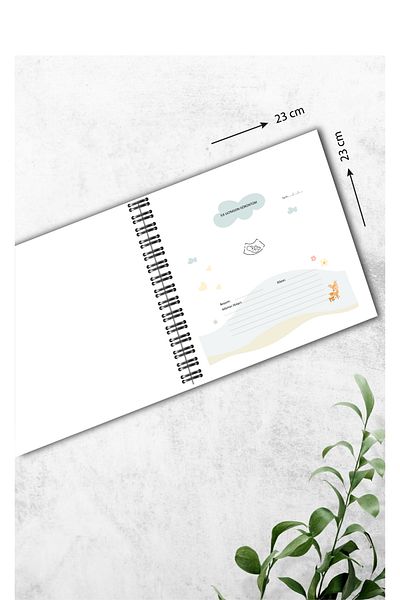 BULUT DİJİTAL Modern Baby Memory Book - First 1 Year Pregnancy and Mother Baby Diary - Agenda