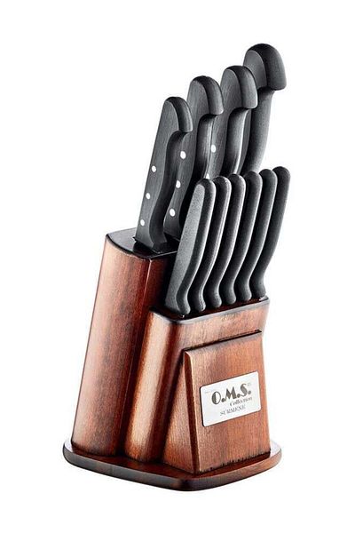 OMS 11pcs Set Kitchen knives with stand - Made in Turkey