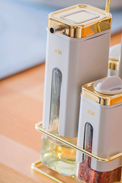 ACAR Mabel 5 Piece Glass Oil Vinegar and Spice Set