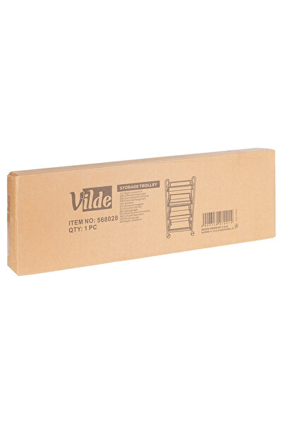 shumee Black metal storage cart with 4 tiers