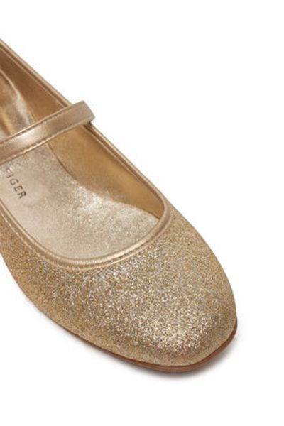 Tommy Hilfiger Girls Ballet Flats T4A3-33930-0572514 Gold