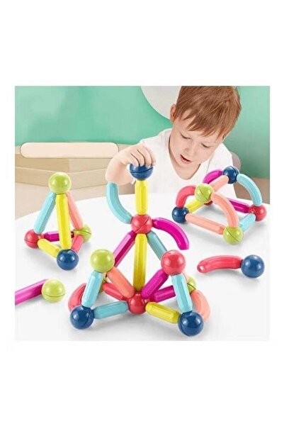 Generic 36Piece Magnetic Toy Set Multicolor For Making Different Shapes 3+ Years Age Group