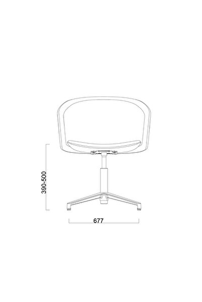 NURUS Toya Çalışma Sandalyesi - Alçak Sırt - Sabit Ayak - Metal