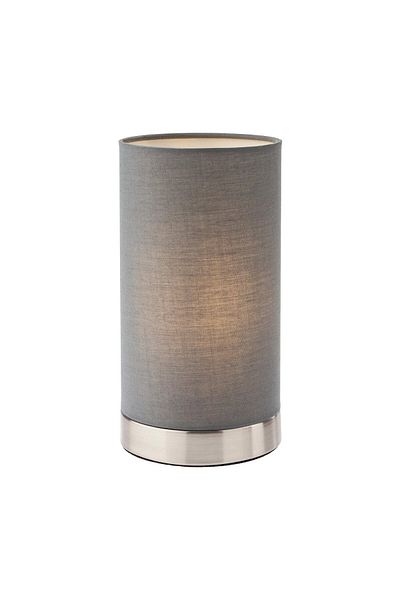 SMARTER Floor lamp, matt nickel finished metal structure, textile lampshade, E14 socket, 28 W, 230 V, 200 x 120 ...