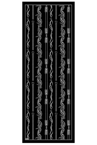 ED Scarf Sunrise Baroque Pattern Shawl - Black